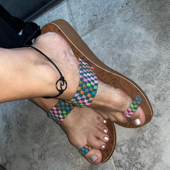 Corkys sandals size 9 woven wedge sandal wedges - Picture 2 of 10